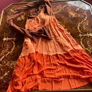 BUTTER by NADIA szS y2k bridesmaid tricolour multi-way dress halter strapless